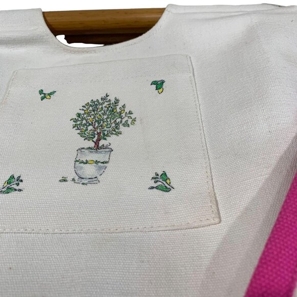 Scribbling Ink Sturdy Cotton Canvas Bamboo Handled Bags - Picture 5 of 8